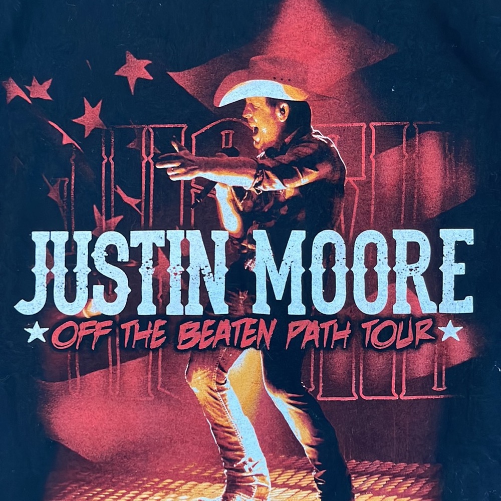 Justin Moore Off‎ The Beaten Path Tour Size: Small Color: Black Country